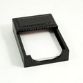 Memo Holder - Black "Croco" Leather